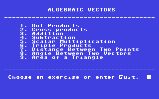 Screenshot for Algebraic Vectors