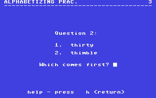 Screenshot for Alphabetizing Practice
