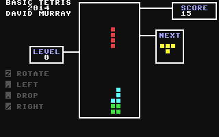Screenshot for BASIC Tetris
