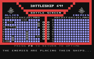 Screenshot for Battleship 64!