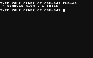 Screenshot for CBM-64 Unscramble