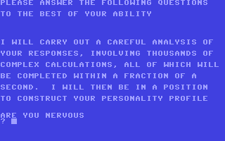 Screenshot for Dr. Sinister's Personality Test