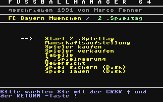 Screenshot for Fußballmanager 64