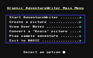 Screenshot for Graphic AdventureWriter