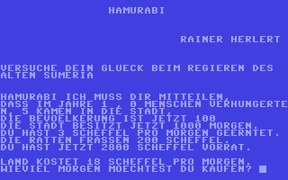Screenshot for Hamurabi