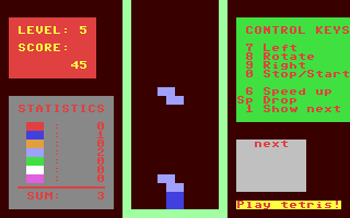 Screenshot for IBM Tetris, The