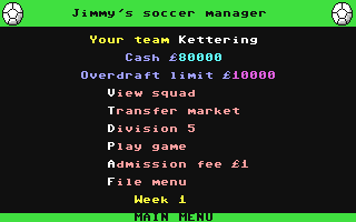 Screenshot for Jimmy's Soccer Manager