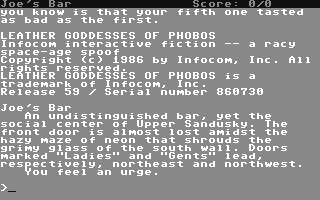 Screenshot for Leather Goddesses of Phobos