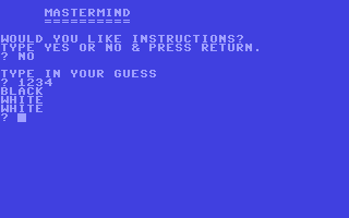 Screenshot for Mastermind