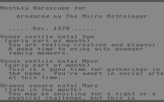 Screenshot for Micro Astrologer, The