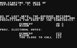 Screenshot for President Elect - 1984 Edition