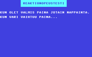 Screenshot for Reaktionopeustesti