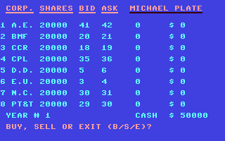 Screenshot for Stock Market Game