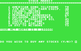 Screenshot for Stock Market
