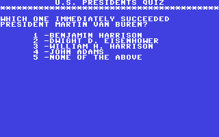 Screenshot for US Presidents Quiz