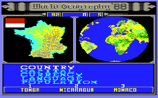 Screenshot for World Geography '88